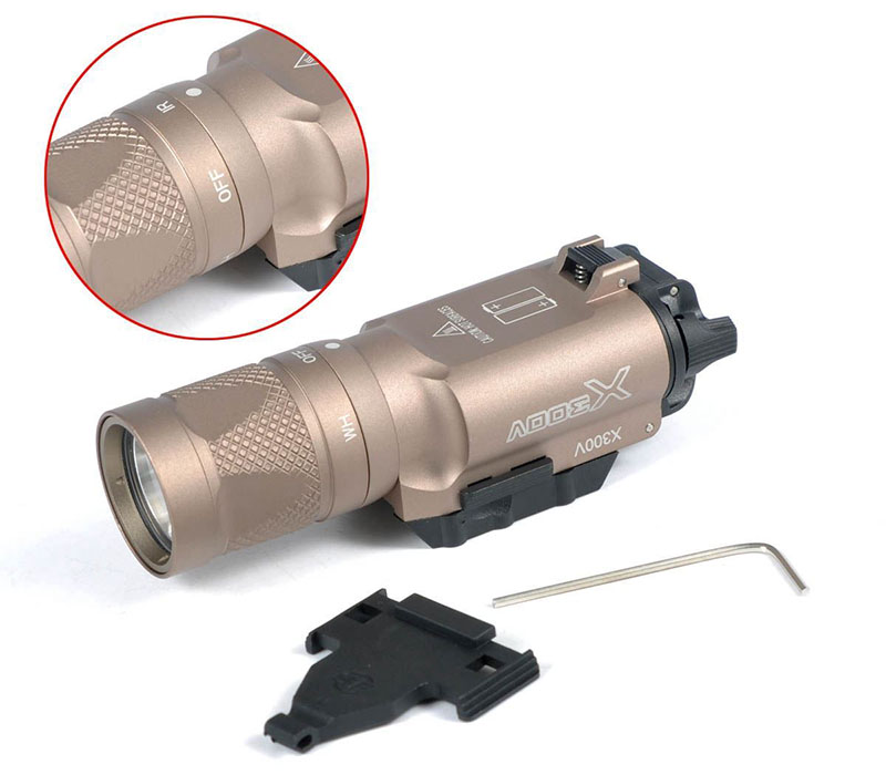 Surefire X300V-IR Flashlight White and IR Output Tan